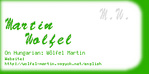 martin wolfel business card